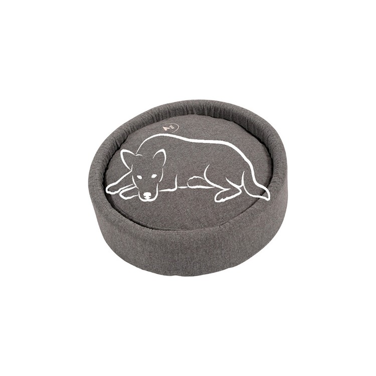 Cuscino rotondo "Milano" grigio 70cm