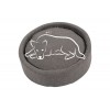 Cuscino rotondo "Milano" grigio 70cm