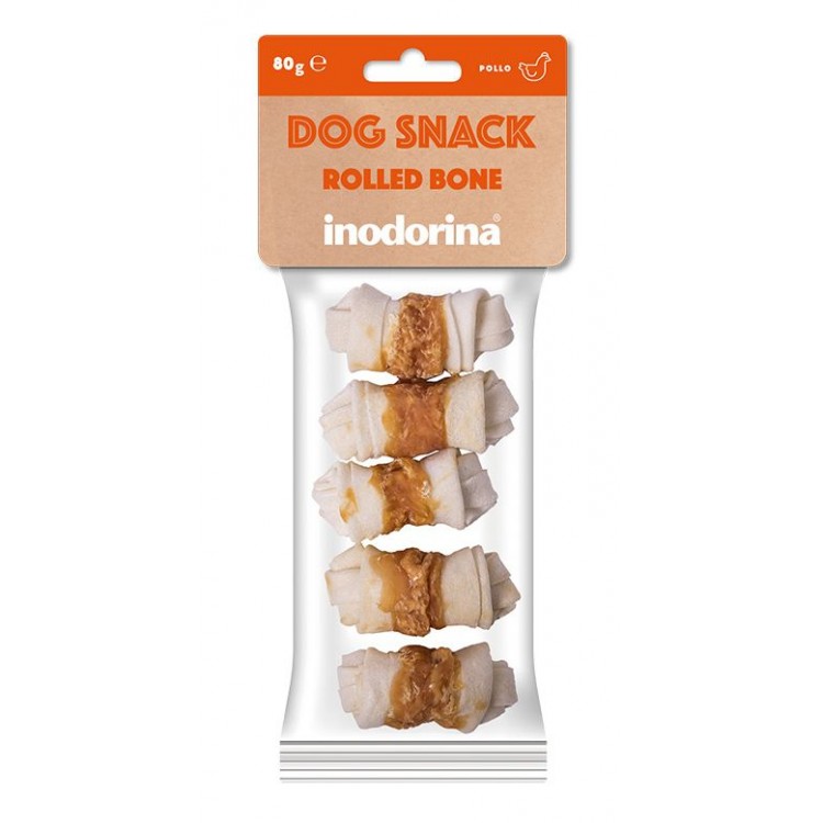Snack Inodorina Dog Snack Rolled Bone Pollo 80 gr