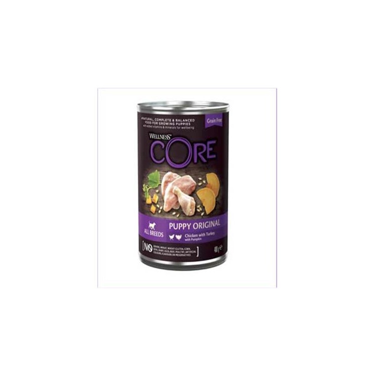 Wellness Core Puppy Can95% Pollo, tacchino e zucca 400 gr