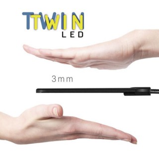 Illuminazione plafoniera led Twin led nera 14 w