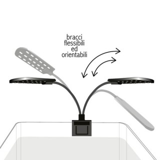 Illuminazione plafoniera led Twin led nera 14 w