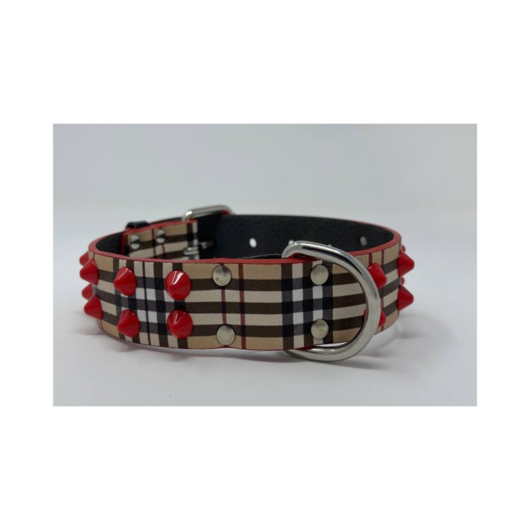 Collare My Queen Burberry borchia cono rosso 45x3cm