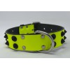 Collare My Queen Giallo Fluo borchia cono nero opaco 45x3cm