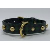 Collare My Queen Tartan Verde borchia Sfera oro galavnica oro 40x2cm