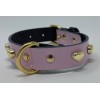 Collare My Queen Vernice Rosa Baby borchia cuore oro galvanica oro 35x2cm