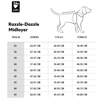 Maglia reversibile Hurtta Razzle Dazzle Midlayer Lampone 55cm
