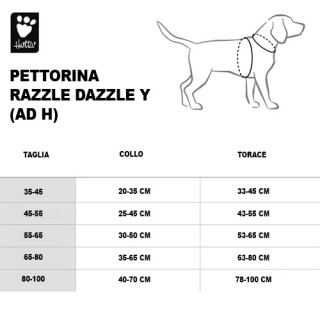 Pettorina Hurtta Y Razzle Dazzle Antracite 45-55