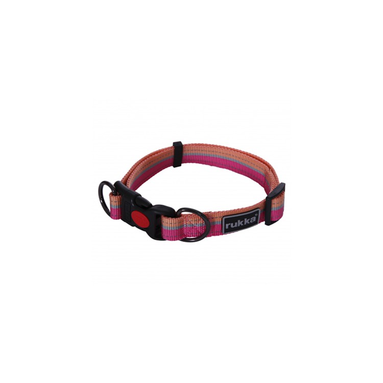 Collare Bliss Polar Stripe Rosa/Salmone Tg XS
