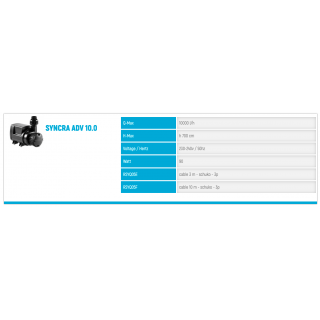 Pompa Syncra ADV 10.0 cavo 10 mt