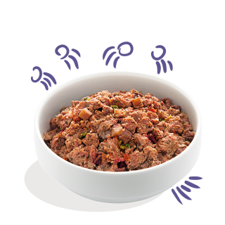 Manzo con barbabietola, mirtillo rosso e pera 400gr