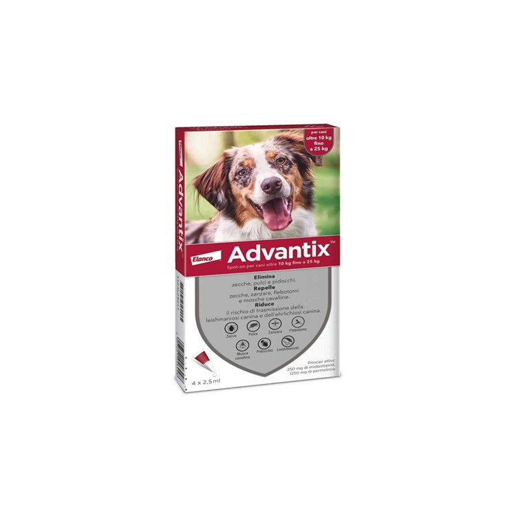 Advantix Spot-On Cani 10/25kg 4 pipette