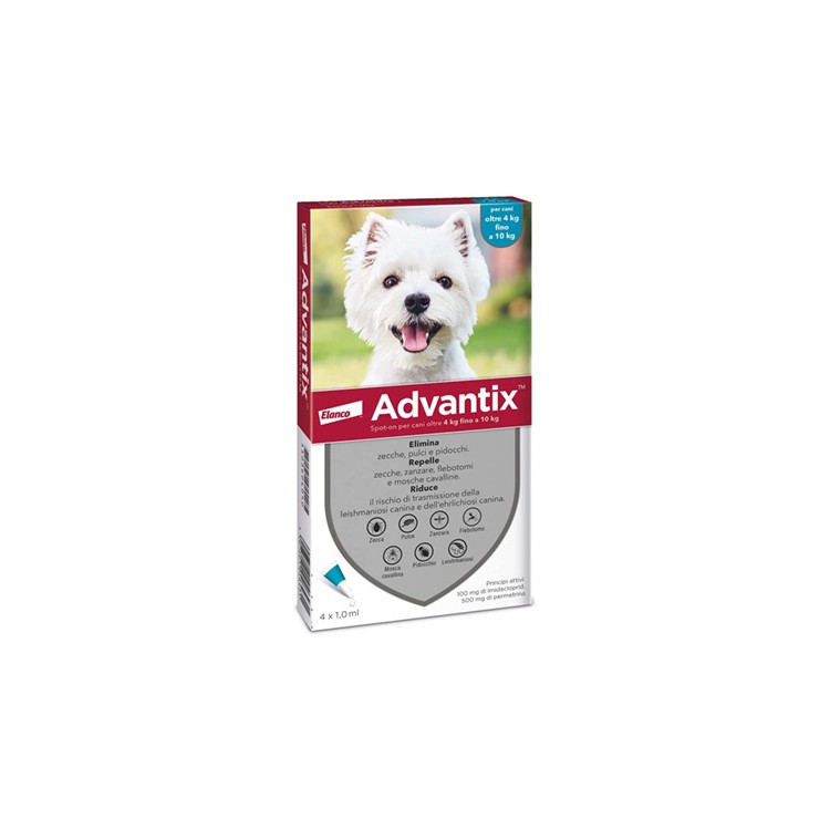 Advantix Spot-On Cani 4/10kg 4 pipette