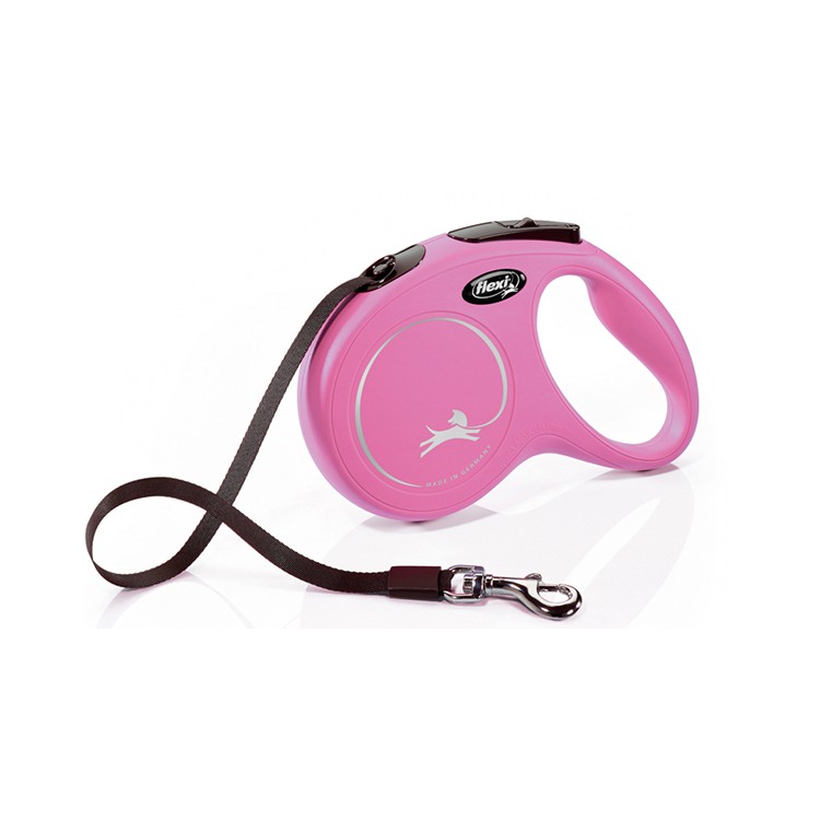 Guinzaglio Flexi New Classic fettuccia M rosa 5mt 25kg