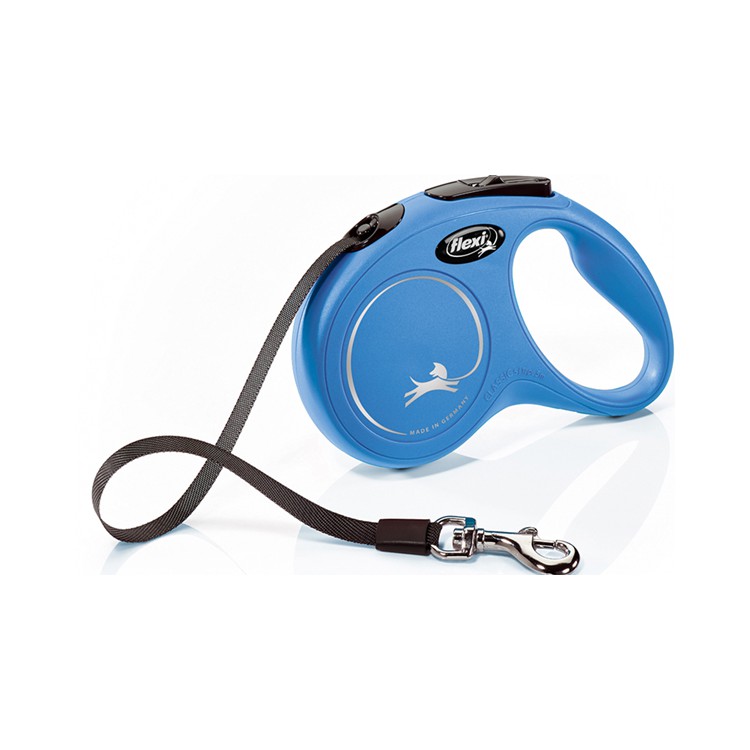 Guinzaglio Flexi New Classic fettuccia S blu 5mt 15kg