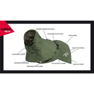Impermeabile Rukka Sky rain jacket verde oliva Taglia 35