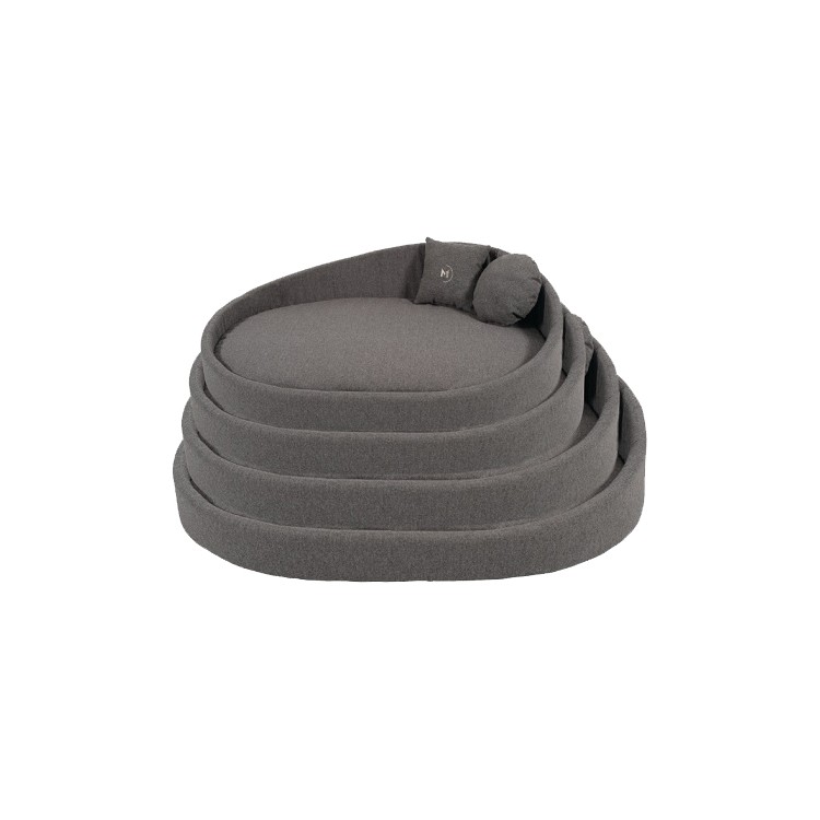 Cuccia Poltrona Meridienne "Milano" grigia 90cm
