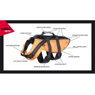 Salvagente Rukka Pets arancione tg S
