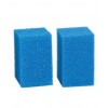 Materiale filtrante spugna blu grana fine 8,5x8,5x13 2 pz